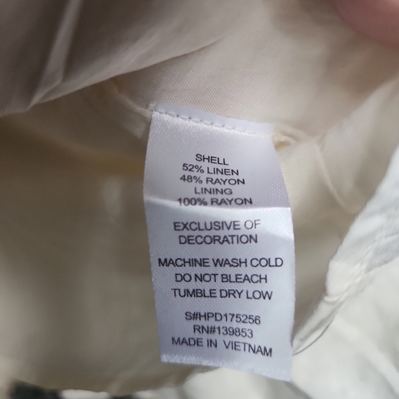 NWOT!! Bleuh ciel dress Linen blend size - Picture 12 of 14